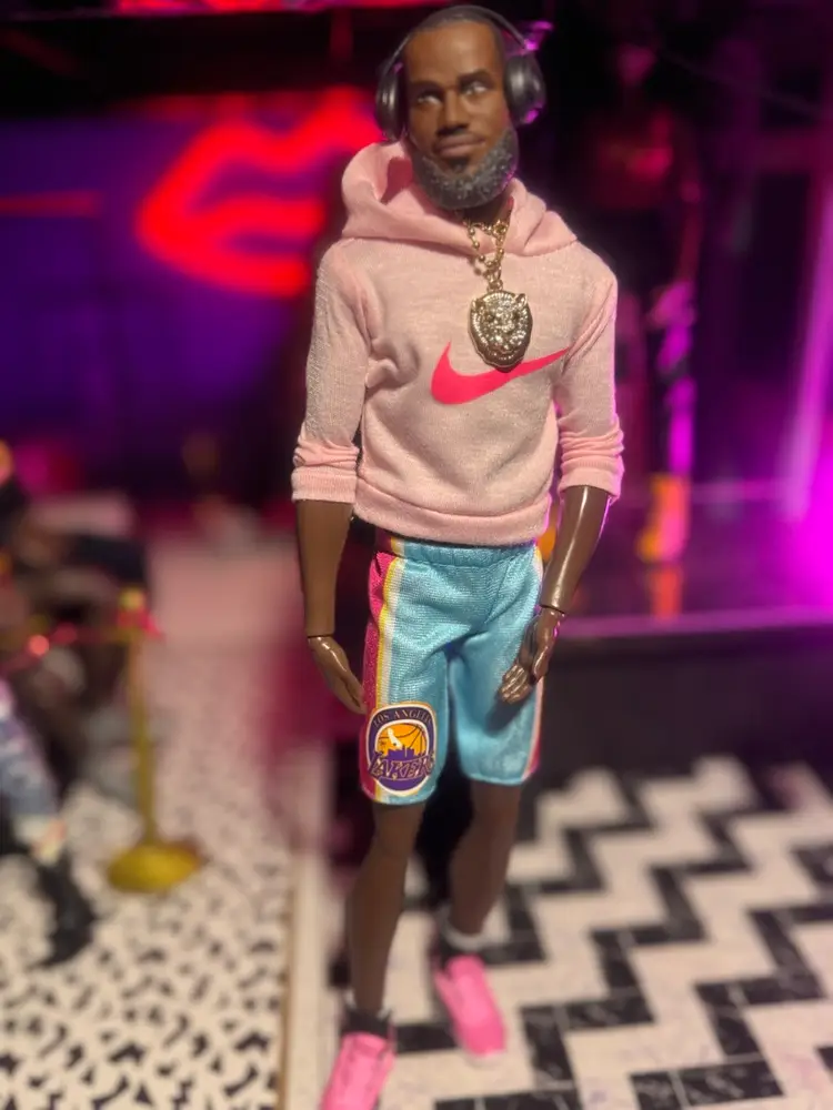 Bball Shorts Blue Pink GG Shorts For tall/muscle/IT Male Doll