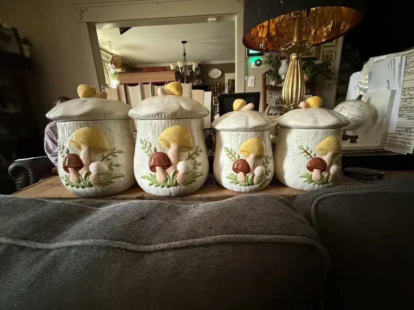 Vintage Mushroom Canister Set