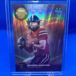 Behren Morton 2025 Bowman Chrome U Deans List Case Hit Texas Tech