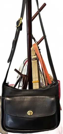 Vintage Coach Taft 9980 Black Leather Shoulder Bag USA 1997