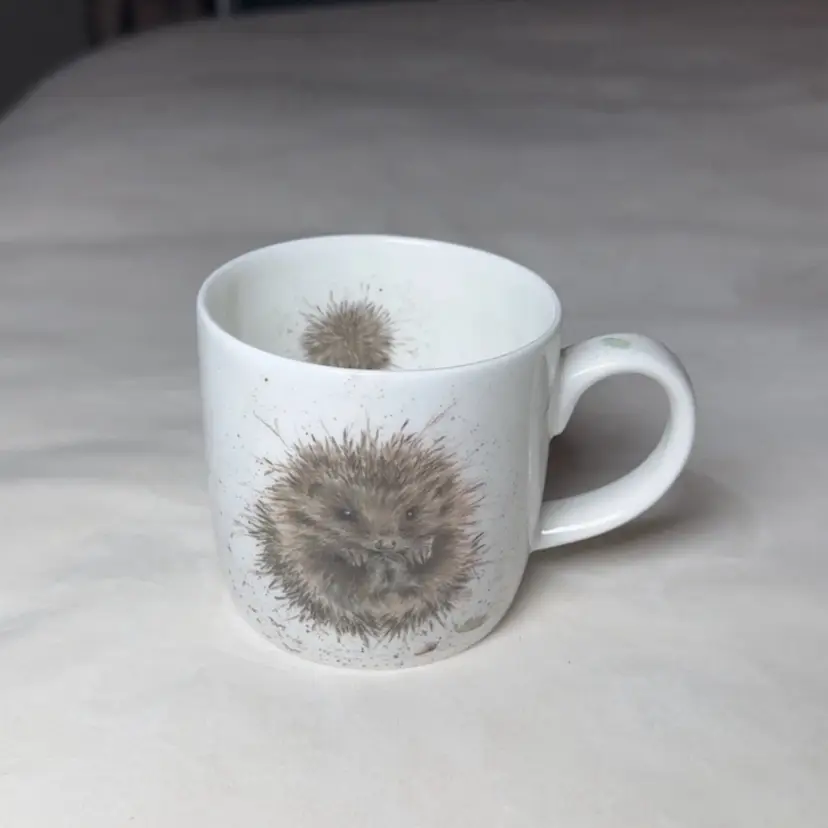 Royal Worcester Wrendale Designs Awakening Hedgehog White Mug