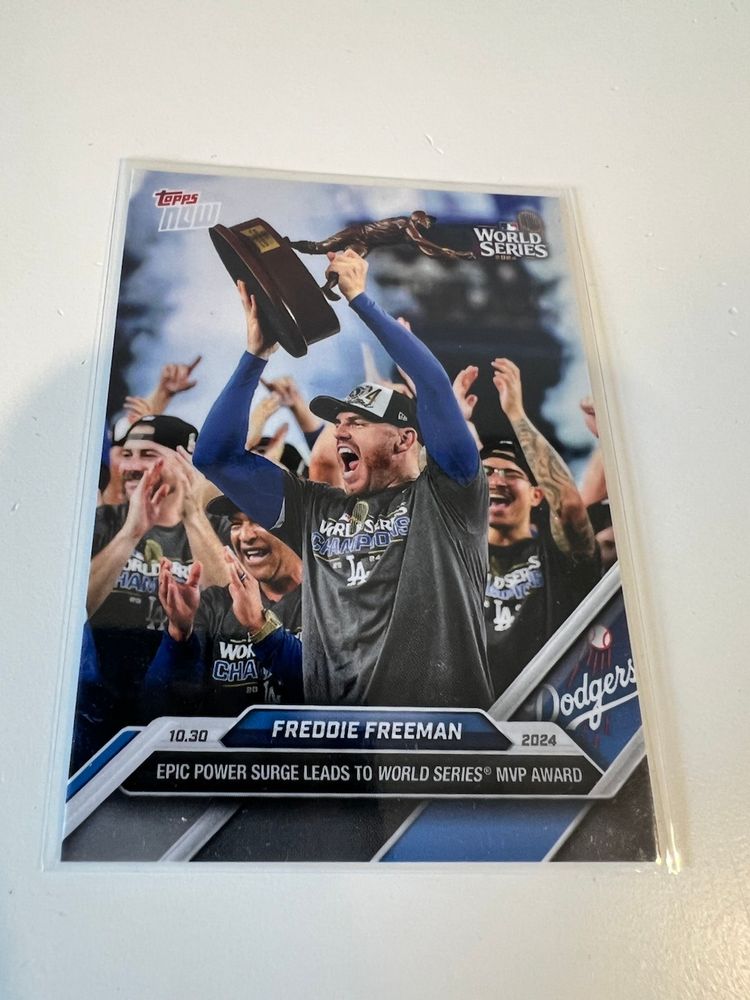 Freddie Freeman Topps Now World Series MVP Los Angeles Dodgers