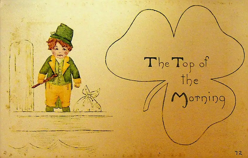 The Top of the Morning Irish Leprechaun Postcard
