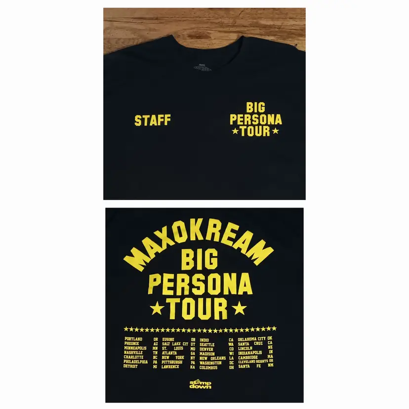 Maxo Kream Short Sleeve t-shirt Staff concert rap hip hop rock Big Persona Tour