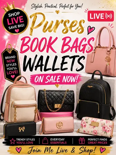 New Wallets, Purses, And Book Bags