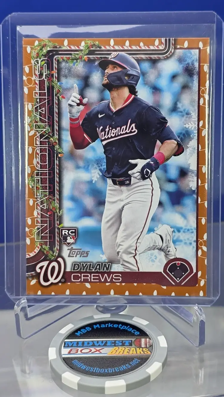 Dylan Crews 2025 Topps Holiday Gold Holiday Lights No.H46 Washington Nationals