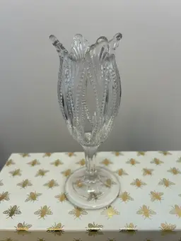 Pressed Glass Tulip Vase