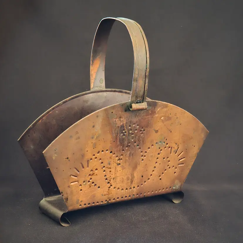 Napkin Holder Farmhouse Cabin Decor Pfaltzgraff Village Copper with Original Label