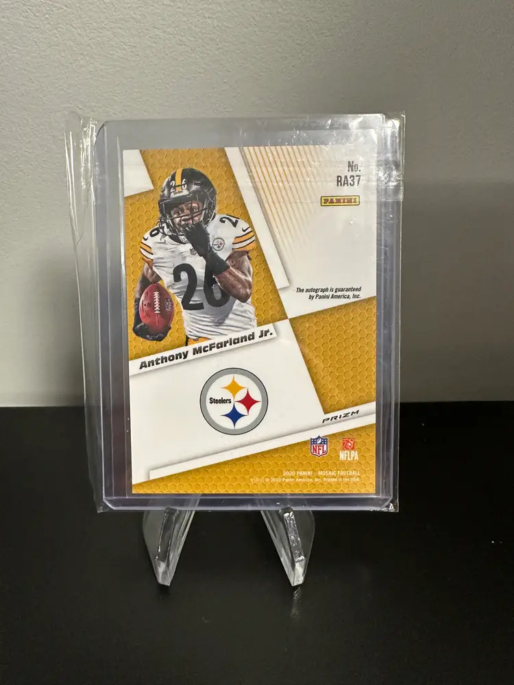Anthony McFarland Jr Rookie Mosaic Prizm Auto Pittsburgh Steelers