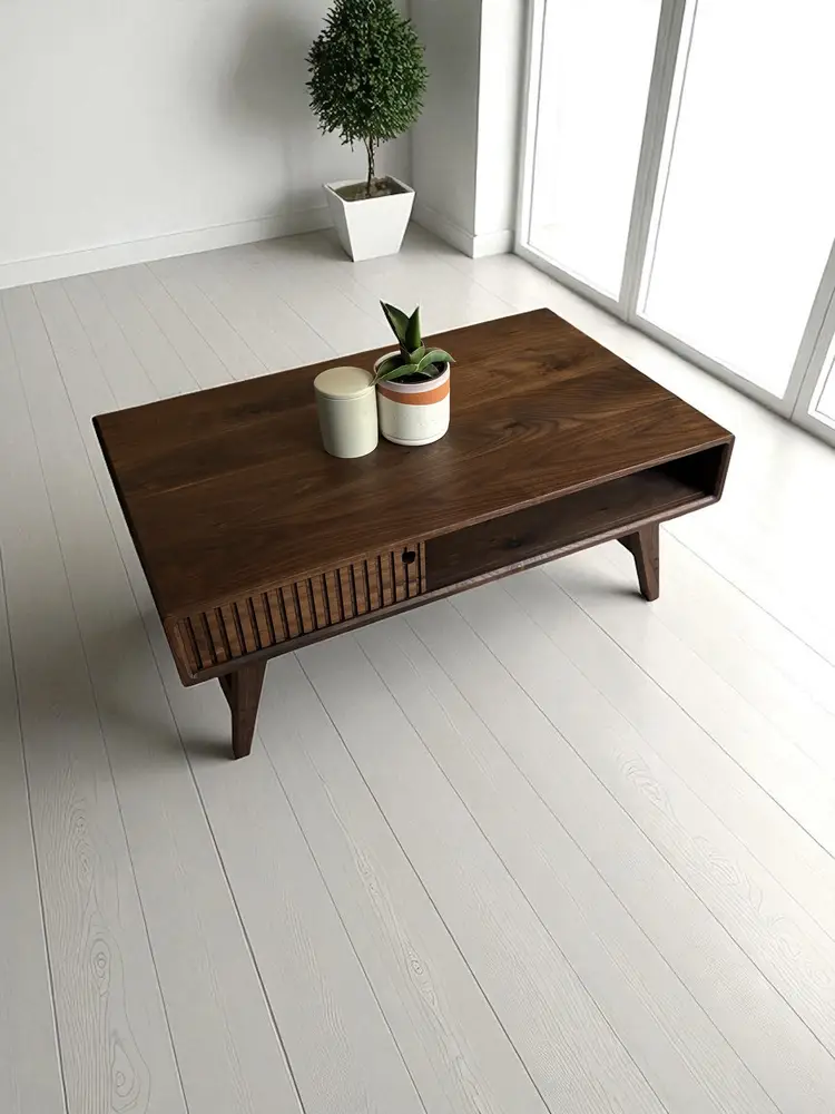 Mid-Century Modern Walnut Coffee Table
