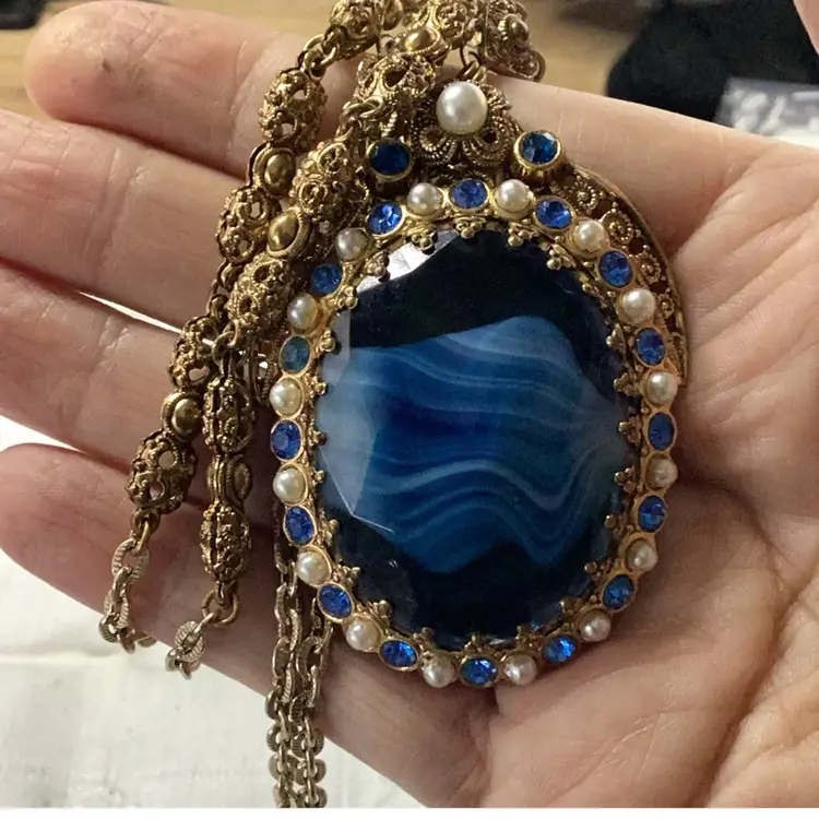 Vintage 1940s Or Earlier West Germany Married Set Necklace And Clip Earrings