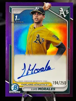 2024 Bowman Chrome Luis Morales Purple Auto /250