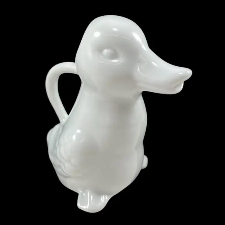 Two’s Company Mini Porcelain Duck Creamer, Miniature Creamer, Mini Ceramic Pitcher, Figural Creamer, Coffee Creamer, Tea Creamer, Tea Set Accessories