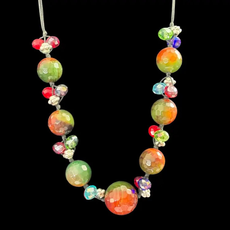FAC Glass Beaded Necklace