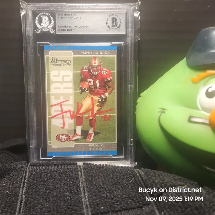 2005 Bowman BGS Authentic Auto - Frank Gore San Francisco 49ers