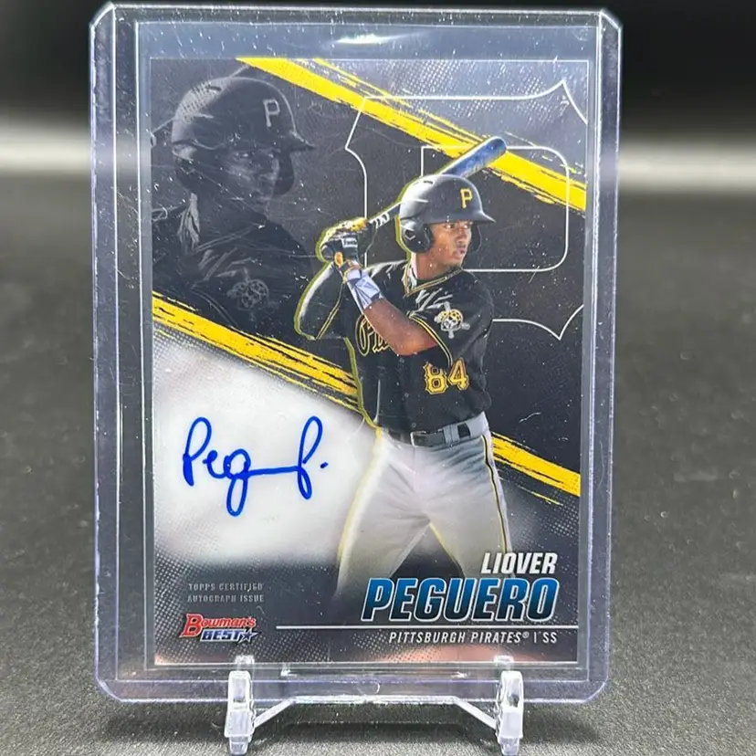 Liover Peguero 2021 Bowman’s Best Auto Pittsburgh Pirates 