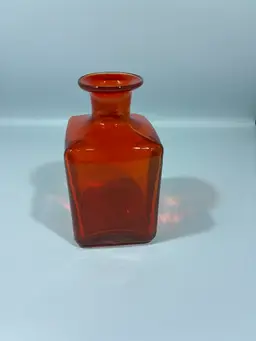 Glowy! Blenko mid-century modern amberina glass decanter No Stopper