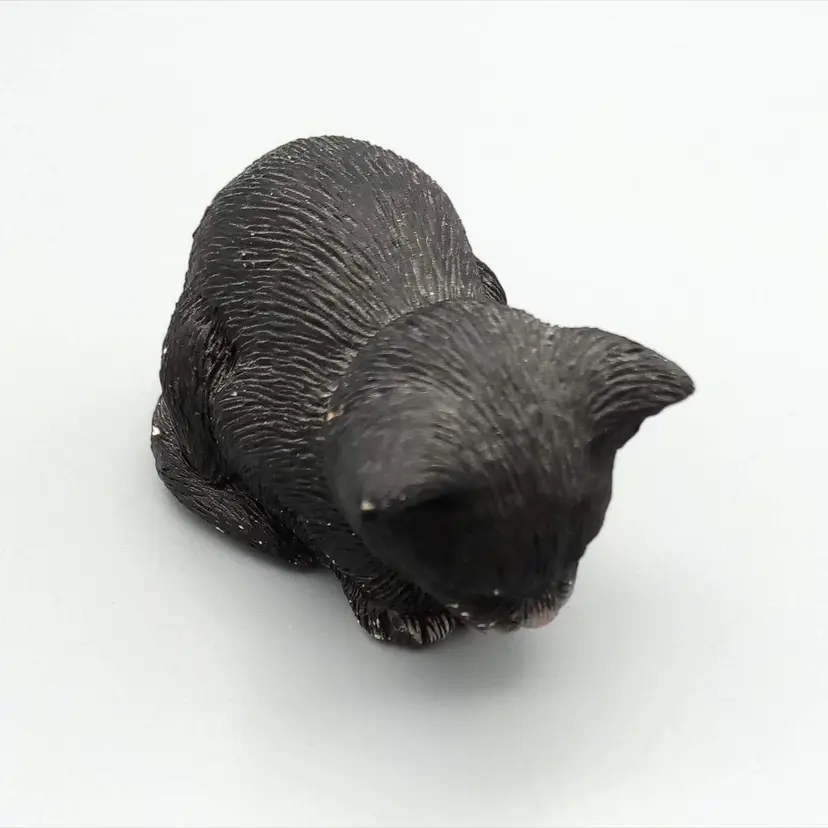 #106 - Vintage Sandicast Black Cat Figurine 1988 Nodder S56, Sandra Brue