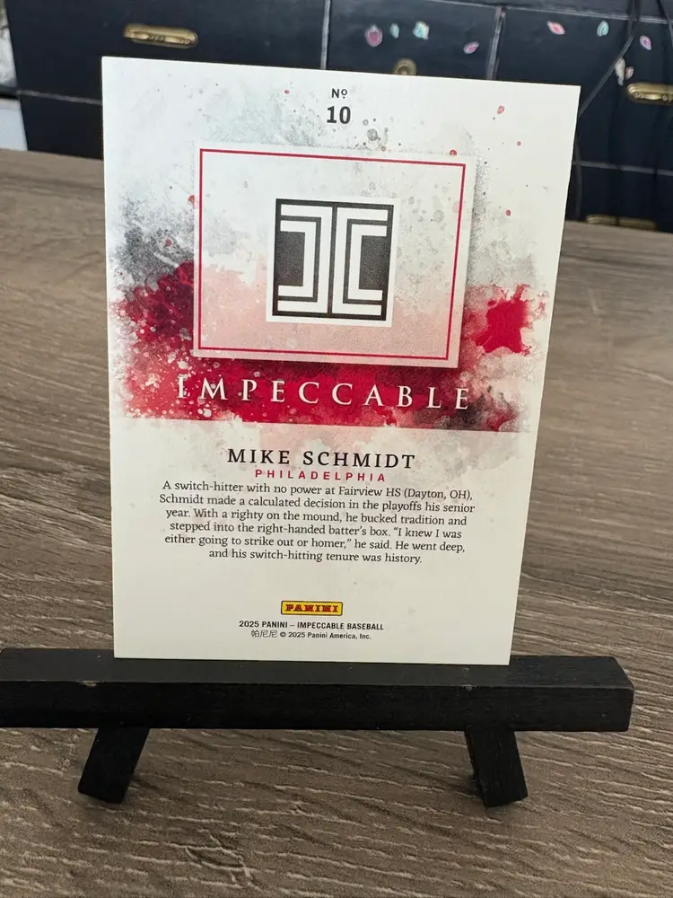 Mike Schmidt 2025 Panini Impeccable Holo Silver /25 MLB Baseball Card Philadelphia Phillies (F)