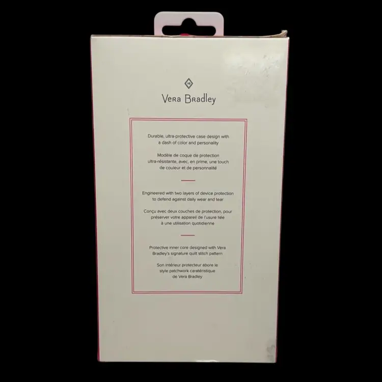 Vera Bradley iPhone 7/8 Plus Hybrid Cellphone Case Cover Quilt Stitch Pattern