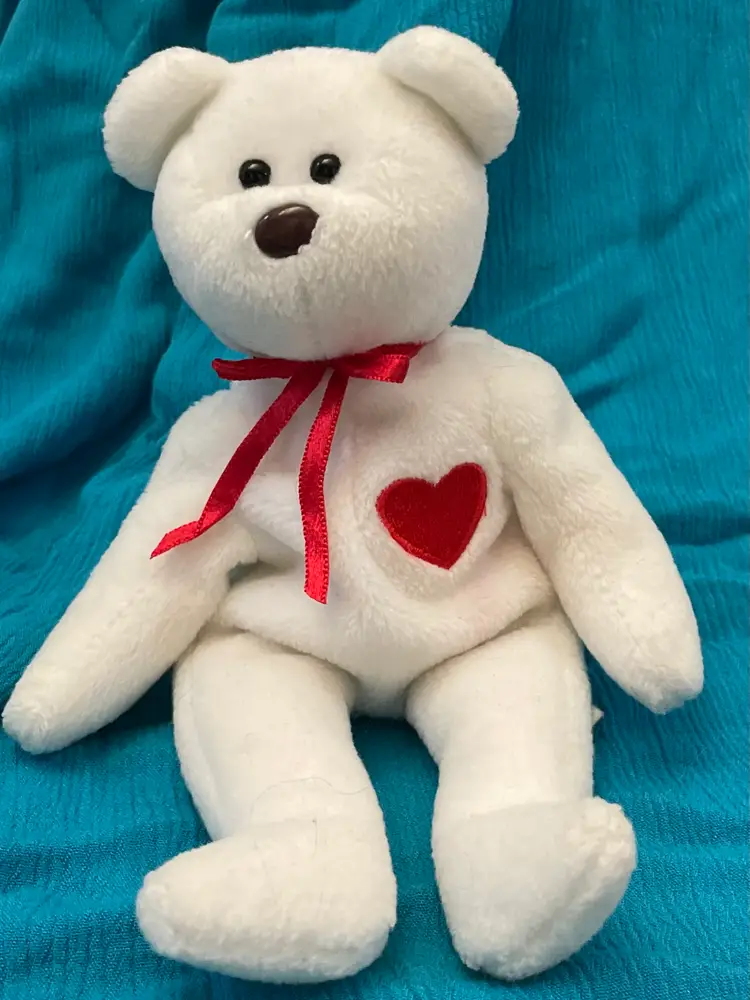 Valentino (1993) - 1st Gen Ty Beanie Baby - NO HANG TAG - Rare Single Tush Tag - Sold As-Is