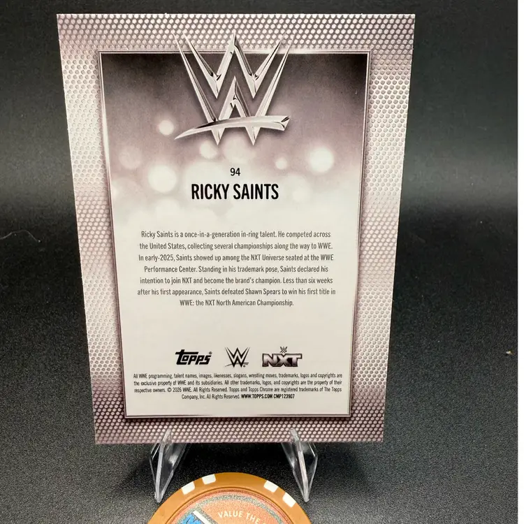 Ricky Saints Pink Mini Diamond #/250 2026 WWE Chrome