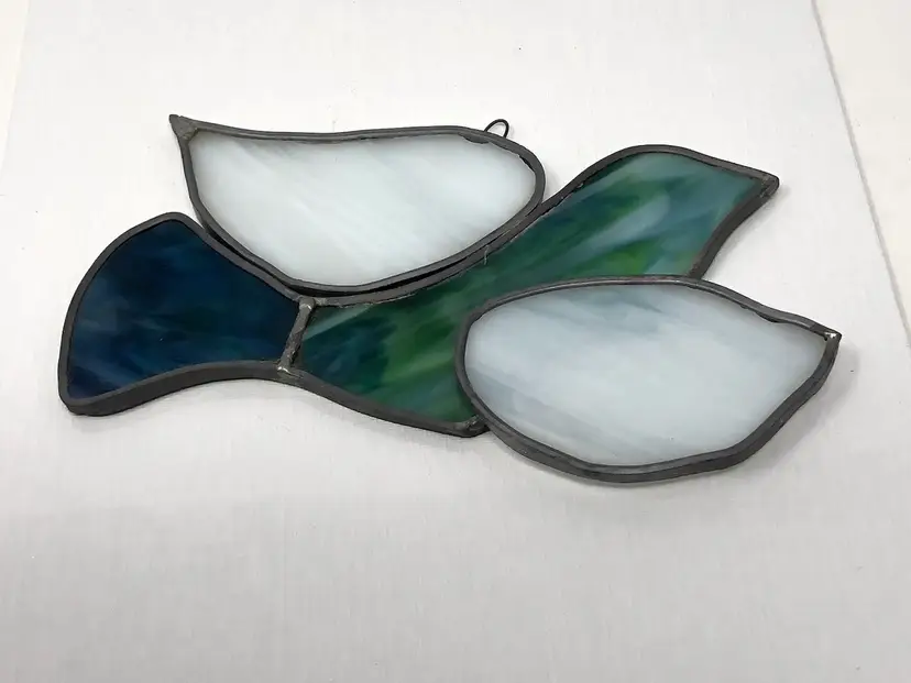 Swirly Bird Leaded Glass Suncatcher