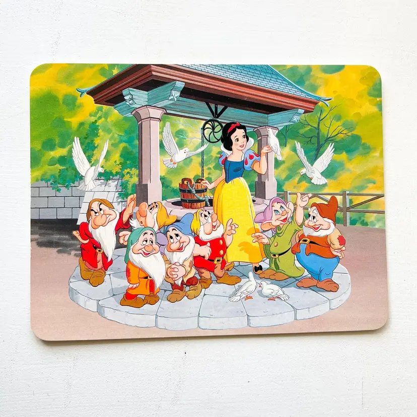 Disneyland Collectible Postcard Snow White and the Seven Dwarfs Oversized 1990s