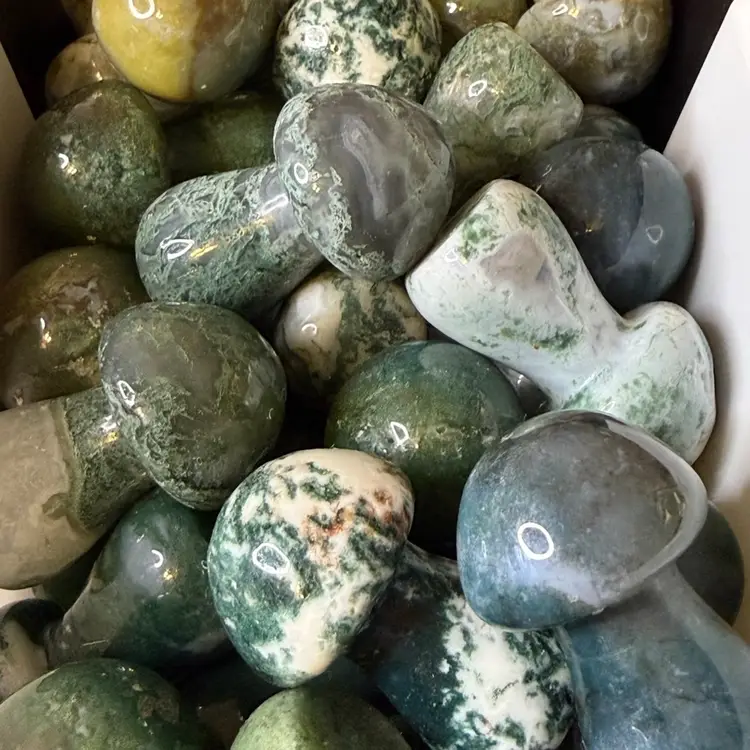Moss Agate Mushroom - Seller’s Choice