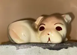 Vintage Sleepy Little Puppy Dog Planter Possibly Shawnee Pottery