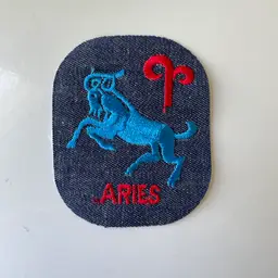 Vintage 60s/70s Aries Zodiac Embroidered Patch