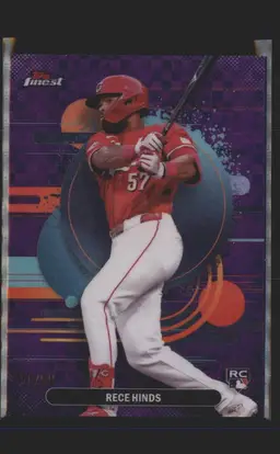 2025 Finest #170 Rece Hinds Purple Checkerboard #/99 - (137) - Cincinnati Reds