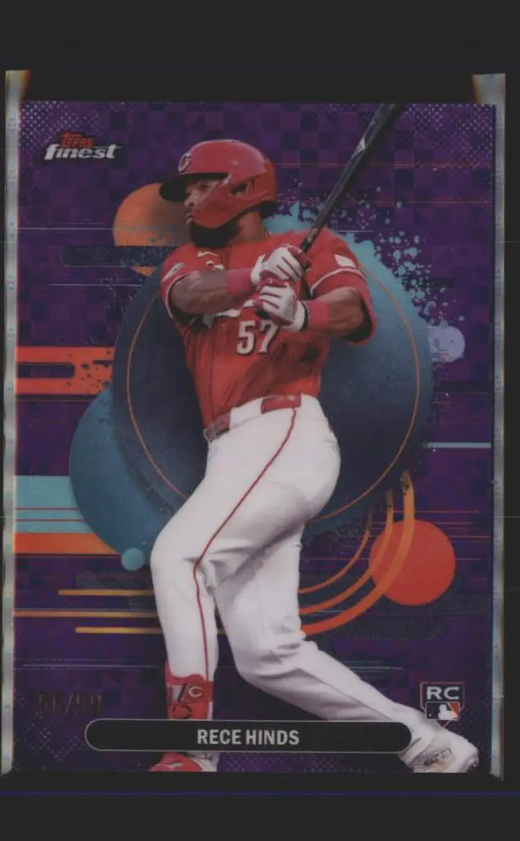 2025 Finest #170 Rece Hinds Purple Checkerboard #/99 - (137) - Cincinnati Reds