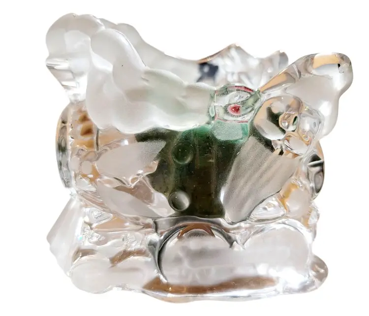 Gorham Christmas North Pole Express Santa Train Votive Lead Crystal from Germany