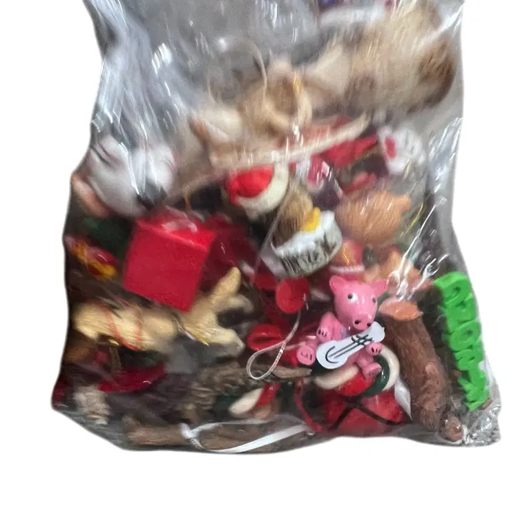 005 Extra Large Bag Of Mixed Lot Christmas Ornaments Mostly Vintage