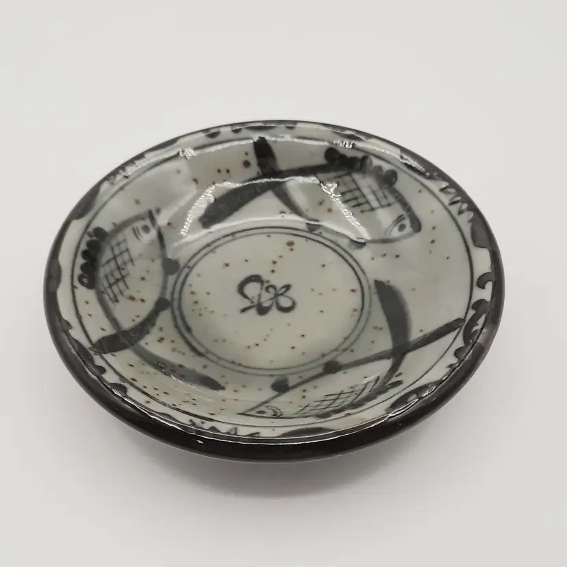 Vintage Japan Fish Design Small Soy Sauce Dish