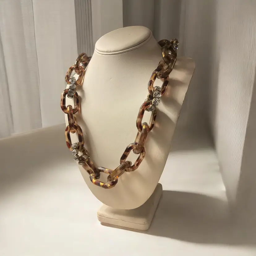 Chunky Tortoiseshell Chain Necklace