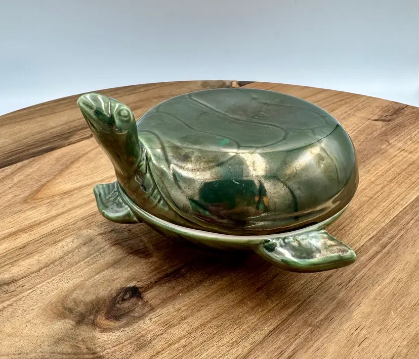 Luster Glaze Turtle Trinket Box
