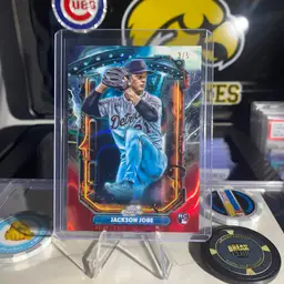 2025 Topps Cosmic Chrome Jackson Jobe Red Lava Detroit Tigers