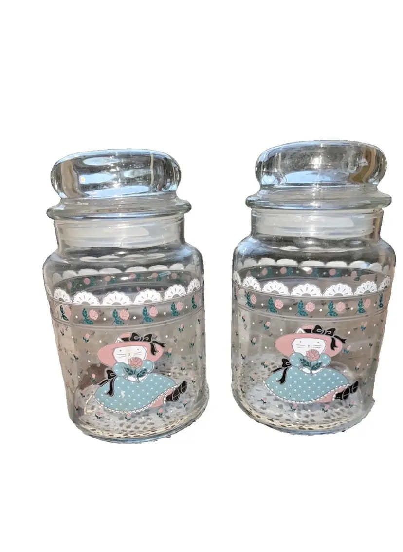 Vintage Calico Cat Set Of 2 CHD 1988 Country Kitty