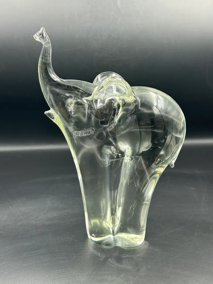 V. Nason & Co Murano Glass Elephant Figurine/Paperweight Partial Label