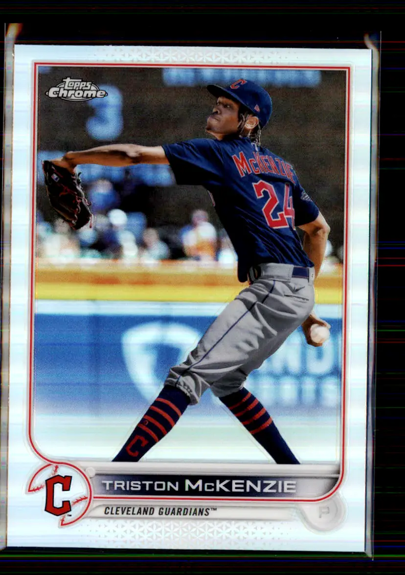 Triston Mckenzie 2022 Topps Chrome Refractor #142 - Cleveland Guardians - (147-246)