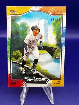 Aaron Judge 2025 Topps X Bob Ross Joy Of Baseball #34 Paint Splatter /99 New York Yankees