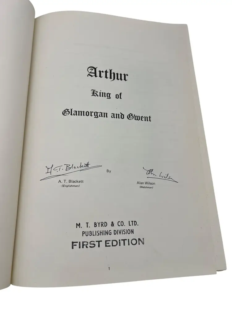 Arthur King of Glamorgan & Gwent Blackett/Wilson 1st Ed Signed 1981 Large HC