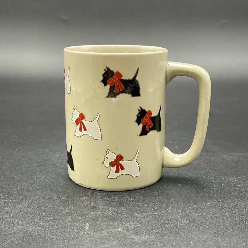Otagiri Stoneware Scottie Dog Scottish Terrier Coffee Mug Cup Vintage Drinkware