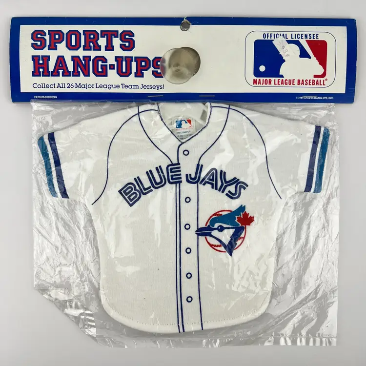Vintage 1989 Toronto Blue Jays Sports Hang Ups Mini Jersey for Car Window