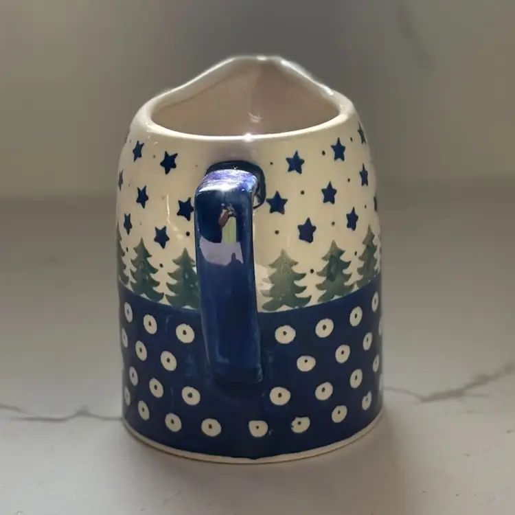 Boleslawiec Polish Pottery Evergreen Pitcher - 5.25” Tall