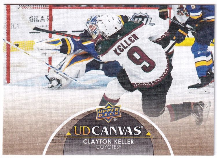 2021-22 Upper Deck Canvas #C124 Clayton Keller Arizona Coyotes Hockey Card