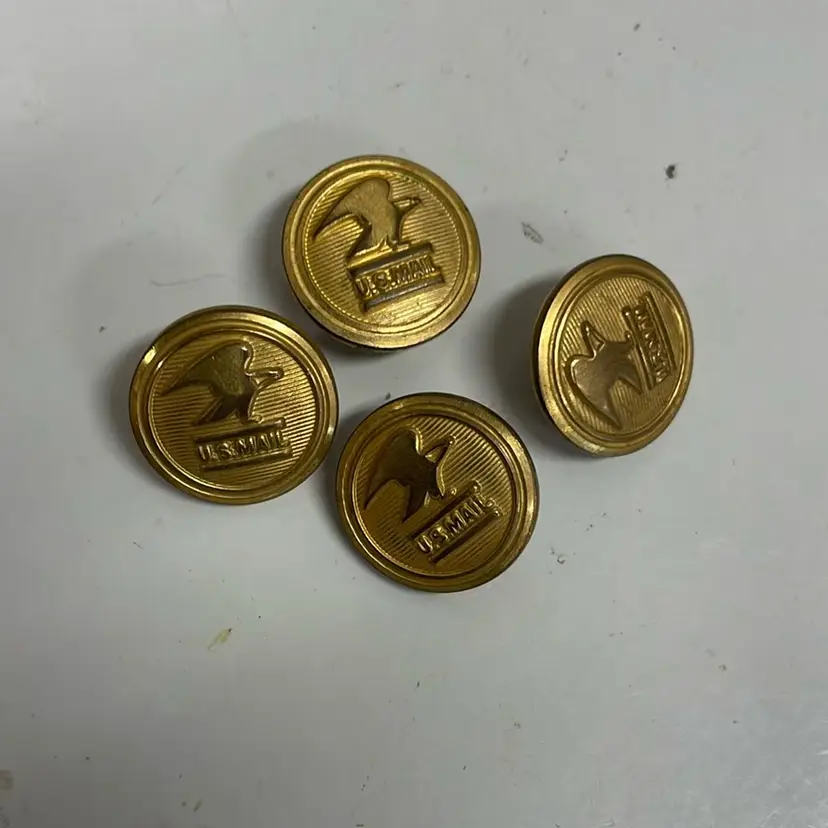 U S Mail Uniform Buttons Set Of 4
