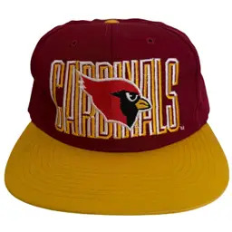 Vintage 1990’s Arizona Cardinals Flat Brim Large Script Snapback by ADJ Team NFL